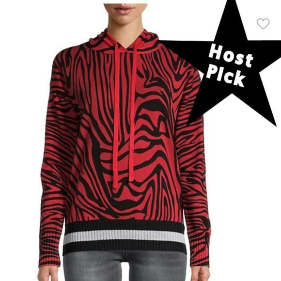 🐾Central Park West  New York Tiger Animal Print Hoodie Large - Picture 8 of 9